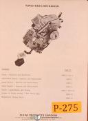 O.E.M. Litton PBM5, Punch Operations and Parts LIst Manual 1966